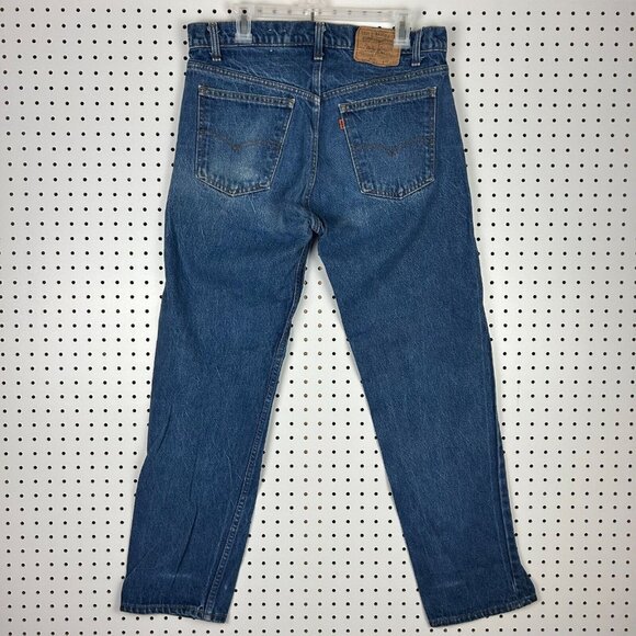 Levi's 20505 0217 Orange Tab Blue Jeans 34x30 Dark Wash Vtg‎ 90s USA Made Cowboy - Picture 1 of 6